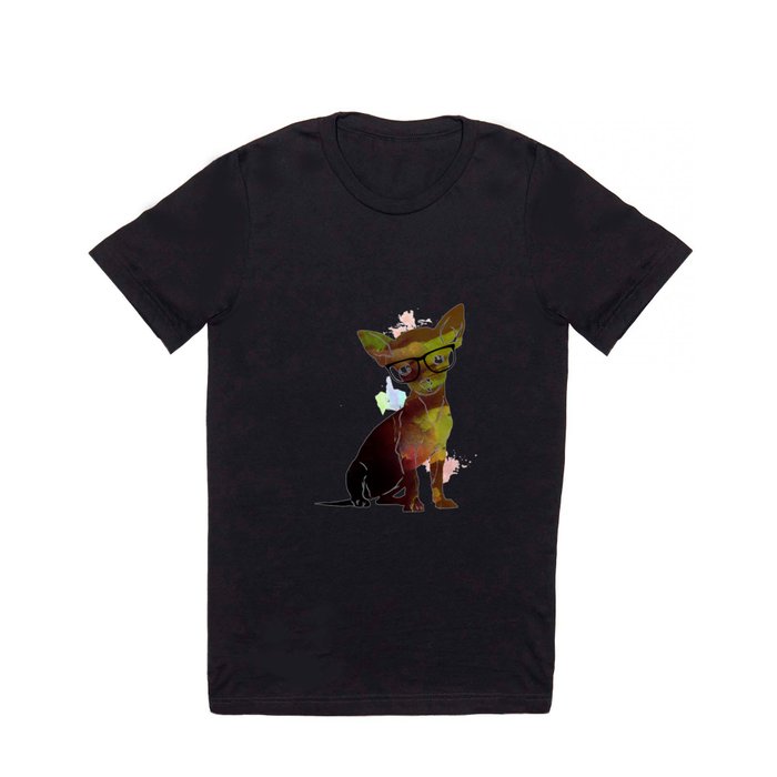 Hipster chihuahua brown  T Shirt