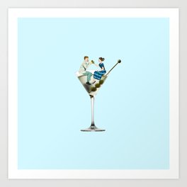 olive you mint Art Print