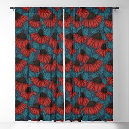 Red coneflowers Blackout Curtain
