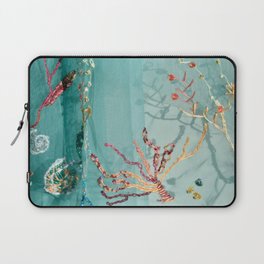 Underwater Seascape Embroidery Laptop Sleeve