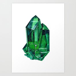 Emerald Mineral Dream Art Print