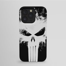 Punisher/Skull White Splat Graphic iPhone Case