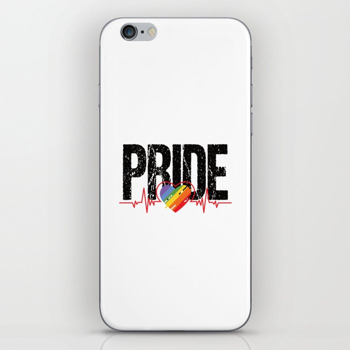 Pride heartbeat iPhone Skin