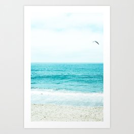 Travel Photography Love The Aqua Ocean Wave I Art Print