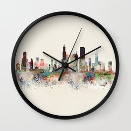 chicago illinois skyline Wall Clock