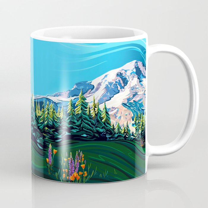 Wildflowers on Mount Rainier Coffee Mug