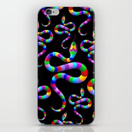 Snake Psychedelic Rainbow Colors iPhone Skin