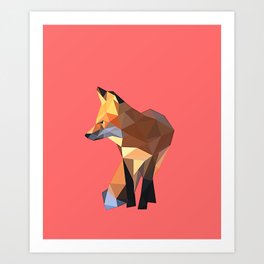 Low Poly Fox Art Print