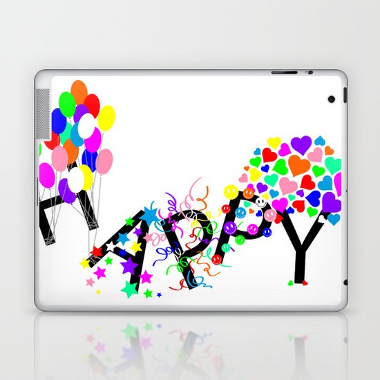 Just Happy Laptop & iPad Skin