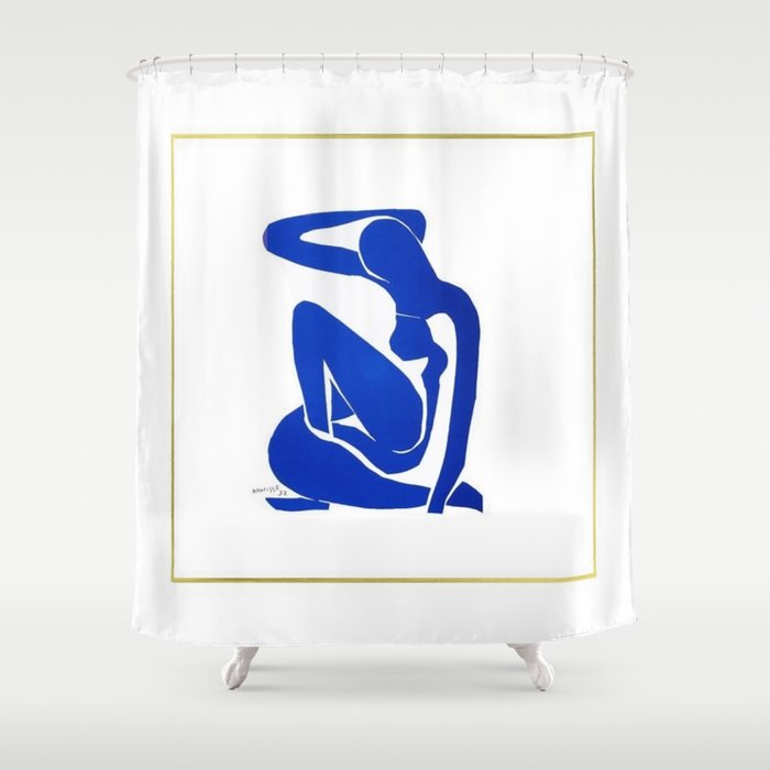 Henri Matisse, Nu Bleu II (Blue Nude II) lithograph modernism portrait painting Shower Curtain