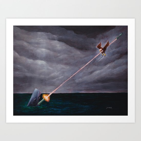 Bazooka Whale Art Print