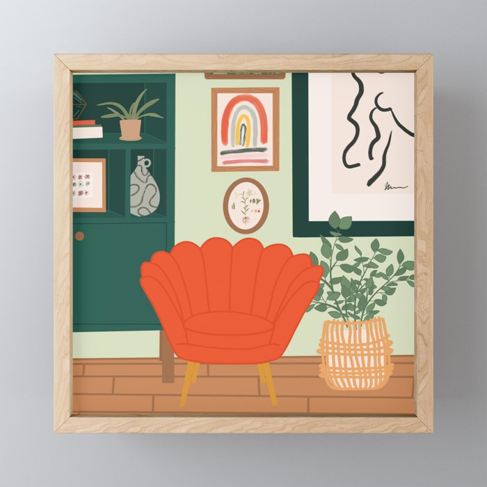 Small Spaces: Eclectic Design Framed Mini Art Print