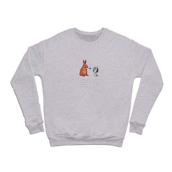 Pipe-smoking rabbit Crewneck Sweatshirt