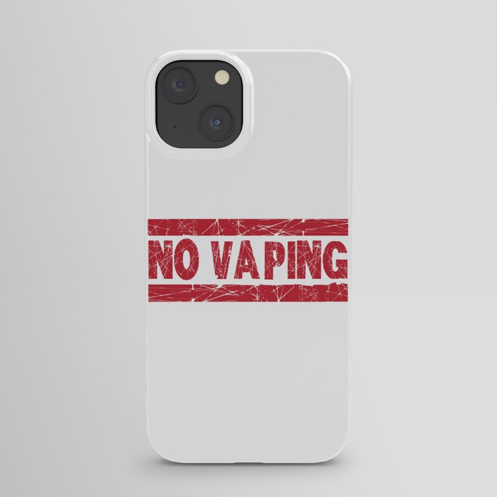 No Vaping Red Ink Stamp iPhone Case