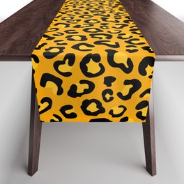 Leopard Print in Yellow Table Runner