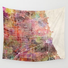 Chicago map Wall Tapestry
