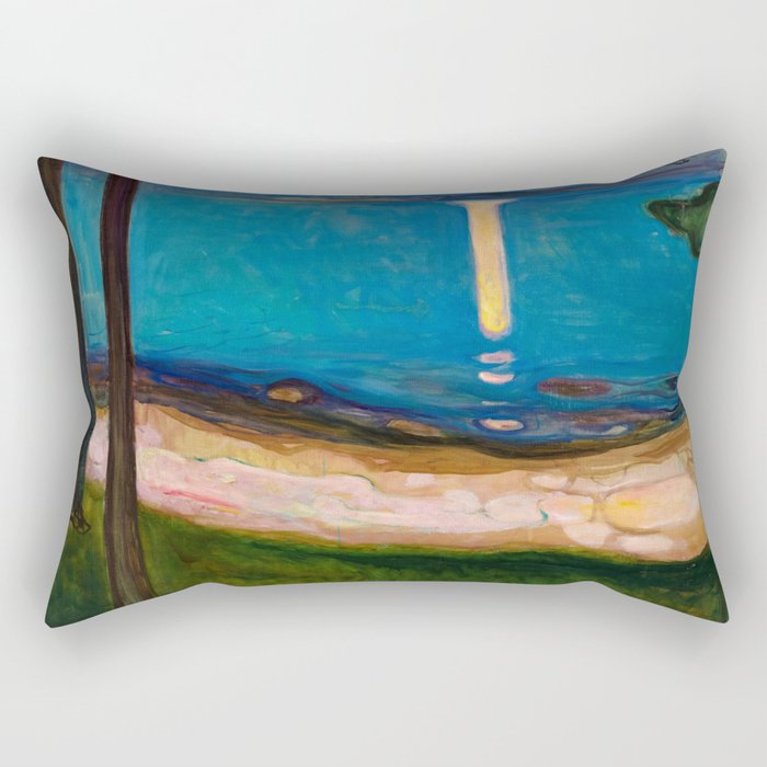 Moonlight, 1895 by Edvard Munch Rectangular Pillow