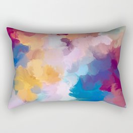 New Beginnings In Full Color | Abstract Texture Color Design Rectangular Pillow
