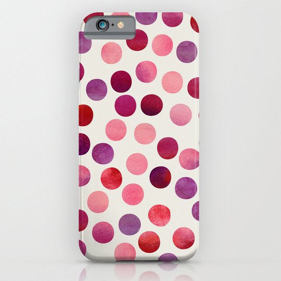 Watercolor Dots_Berry by zJacqueline and Garima iPhone & iPod Case