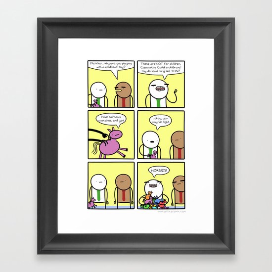Antics #367 - my tiny horsie Framed Art Print