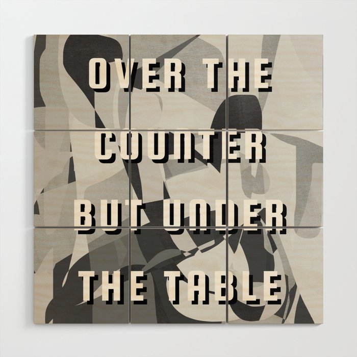 Over and under typography Wood Wall Art
