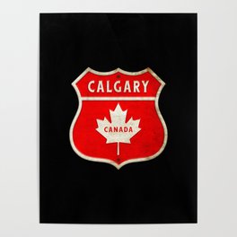 Calgary Canada Coat of Arms Flag Design Poster