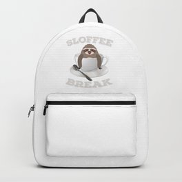 Sloffee Sloth Coffee Sloth In A Cup Christmas Gift Backpack | Hohoho, Gingerbreadman, Tshirt, Santaclaus, Candycane, Lights, Decorations, Rudolph, Sleigh, Christmas 