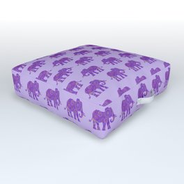 Elephant Mandala Outdoor Floor Cushion
