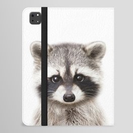 Baby Raccoon, Woodland Animals, Kids Art, Baby Animals Art Print By Synplus iPad Folio Case