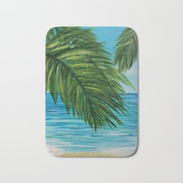 Acrylic Palm Trees and Ocean Shore Bath Mat