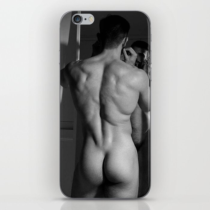 hot sexy man with sexy manly ass, male nude model, erotic male nude, male nude iPhone Skin