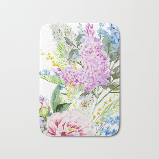 Vision in White Bath Mat