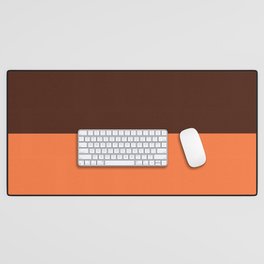 Choc Peach Orange Desk Mat