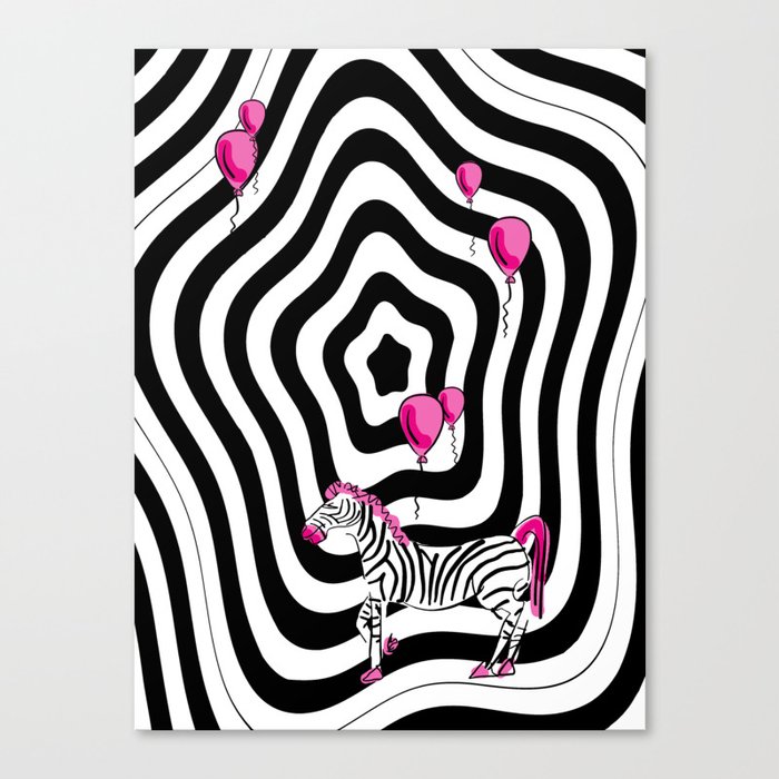 Pink Zebra Dream Canvas Print