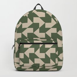 Random Leaf Arrow Green Pattern Vector Illustration Backpack