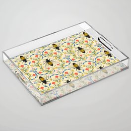 Bee Garden - Cream Acrylic Tray