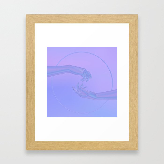 purple connection Framed Art Print