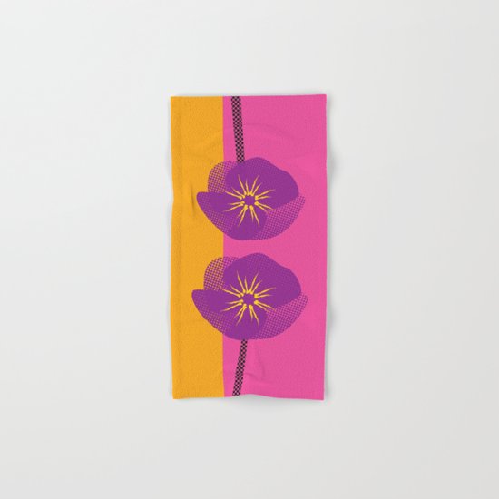 Flower - Abstract variation of pop art Hand & Bath Towel
