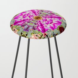 Floral Pattern Counter Stool