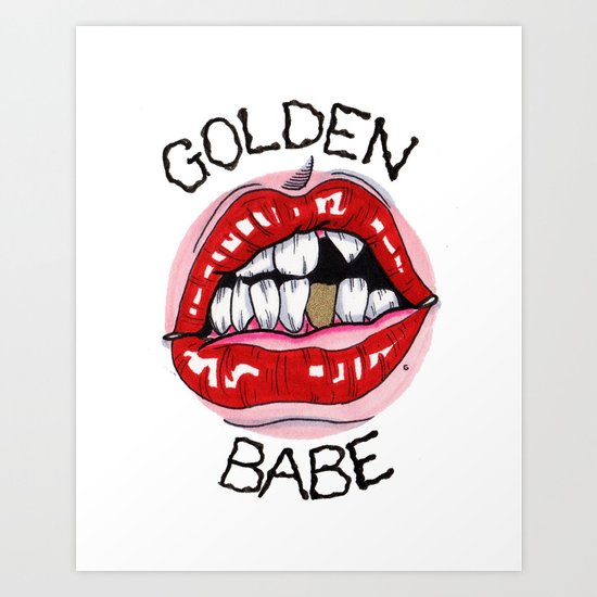 Golden Babe Art Print