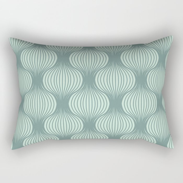Lotus Swirl in sage Rectangular Pillow