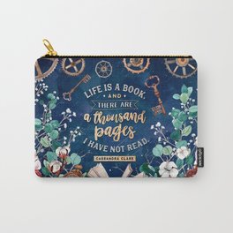 Life is a book Carry-All Pouch | Theinfernaldevices, Curated, Mortalinstruments, Keys, Bookworm, Vintage, Quotes, Library, Graphicdesign, Digital 