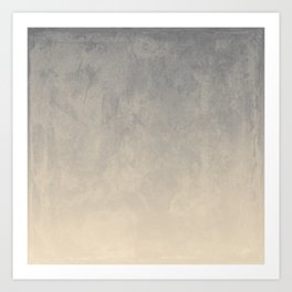 Gradient textured background blue gray beige tones Art Print
