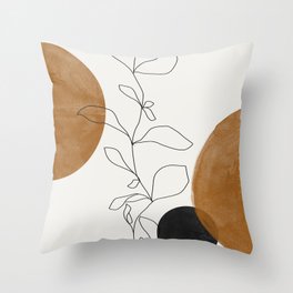 Abstract Plant Throw Pillow