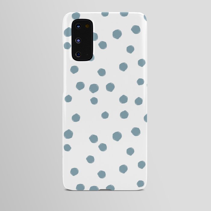 Boho Soft Pastel Blue Color Polka Dots Pattern Android Case
