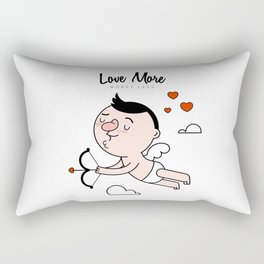 Love More, Worry Less Rectangular Pillow