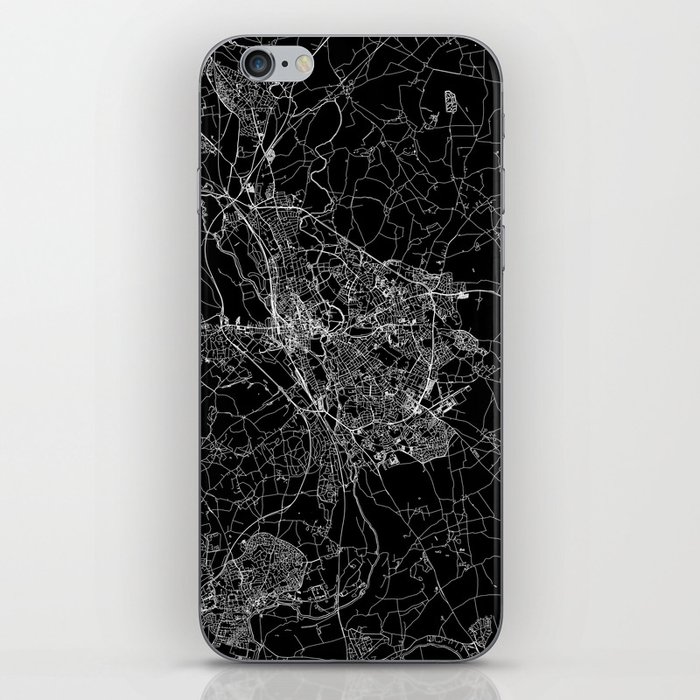Oxford Black Map iPhone Skin
