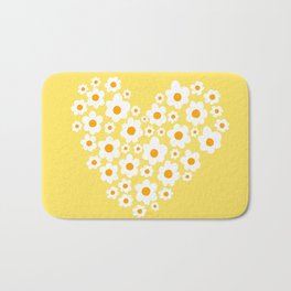 Floral Heart Bath Mat