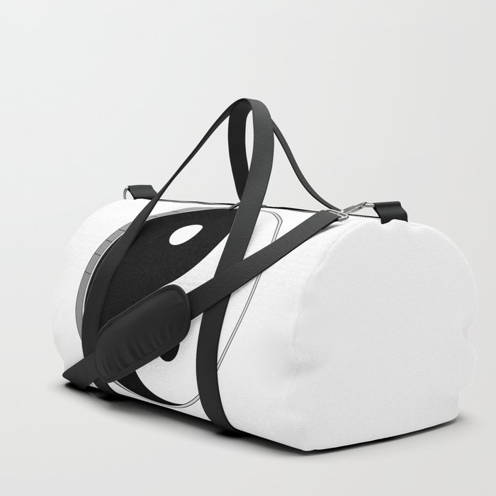 Yin Yang Black And White Symbol Duffle Bag