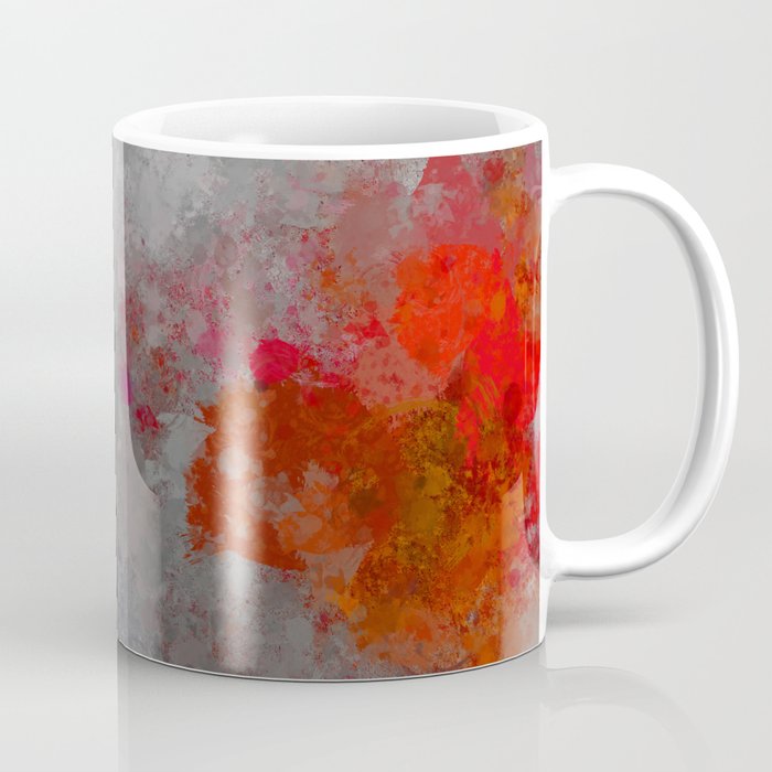 Rich orange red and grey Coffee Mug